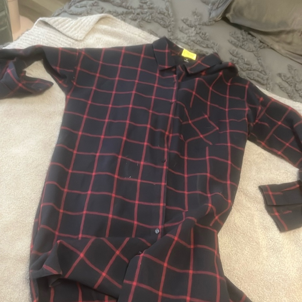 Plaid dress/top size medium